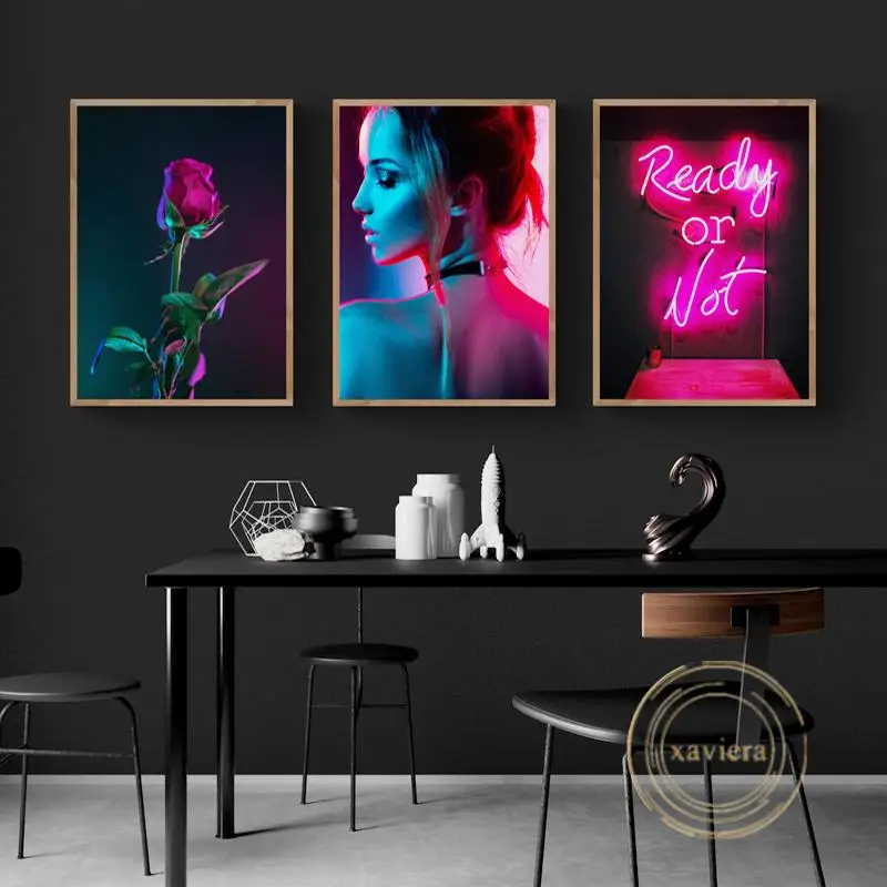 Neon Sign Fashion Girl Portrait Poster Technology Modern Rose Flower Canvas Painting Wall Art Prints Home Decor Living Room
Neon Sign Fashion Girl Portrait Poster Technology Modern Rose Flower Canvas Painting Wall Art Prints Home Decor Living Room