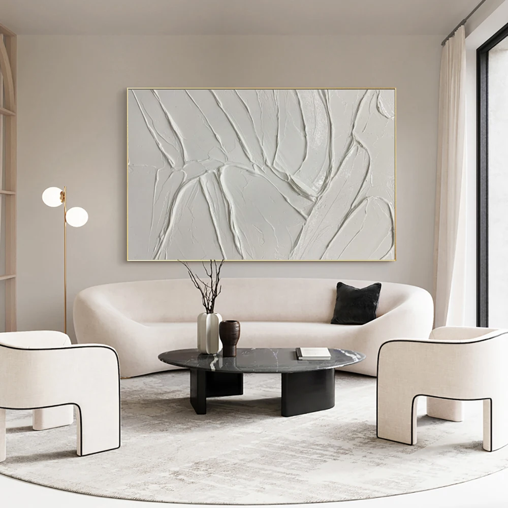 Modern Wall Paintings On Canvas Thick Solid White Oil Painting Hand- Painted Simple Abstract Oil Painting Modern Art Home Decor
Modern Wall Paintings On Canvas Thick Solid White Oil Painting Hand- Painted Simple Abstract Oil Painting Modern Art Home Decor