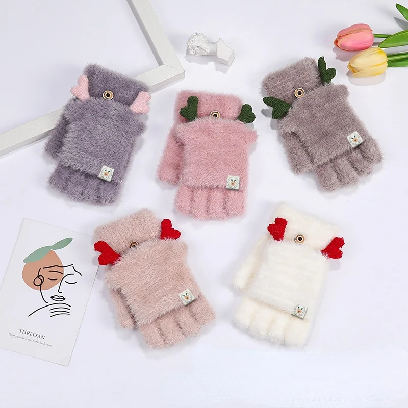 Ladies Gloves Autumn and Winter Fingerless Knitted Woolen Thick Warmth Clamshell Cute Winter Warm Gloves Fingerless Work Gloves
Ladies Gloves Autumn and Winter Fingerless Knitted Woolen Thick Warmth Clamshell Cute Winter Warm Gloves Fingerless Work Gloves