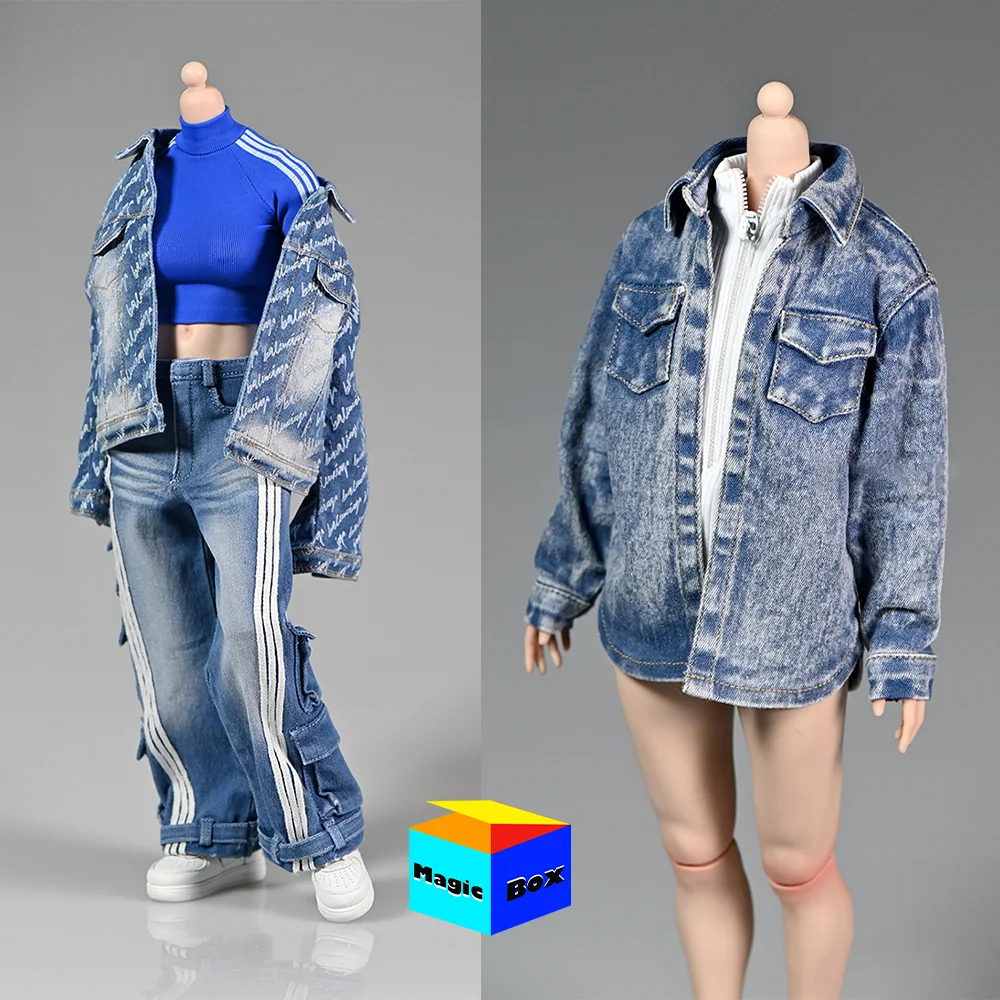 1/6 Female Soldier Trendy Loose Fitting Washed Denim Shirt Jacket Striped Denim Pants Swimsuit Model For 6" Action Figures Body
1/6 Female Soldier Trendy Loose Fitting Washed Denim Shirt Jacket Striped Denim Pants Swimsuit Model For 6" Action Figures Body