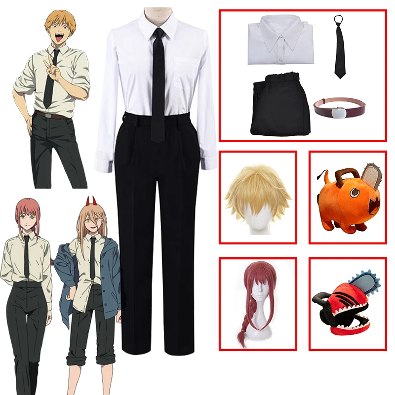 Anime Chainsaw Man Denji Cosplay Costume Halloween Carnival Power/Makima Women's Clothing Pochita Doll Devil Horn Headdress
Anime Chainsaw Man Denji Cosplay Costume Halloween Carnival Power/Makima Women's Clothing Pochita Doll Devil Horn Headdress