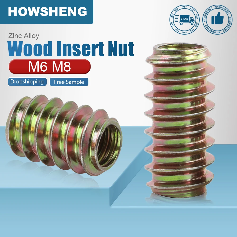 HOWSHENG 10/20 шт. проходная гайка-вставка M6 M8 оцинкованные гайки для деревянной мебели с резьбой без головки
HOWSHENG 10/20 шт. проходная гайка-вставка M6 M8 оцинкованные гайки для деревянной мебели с резьбой без головки
