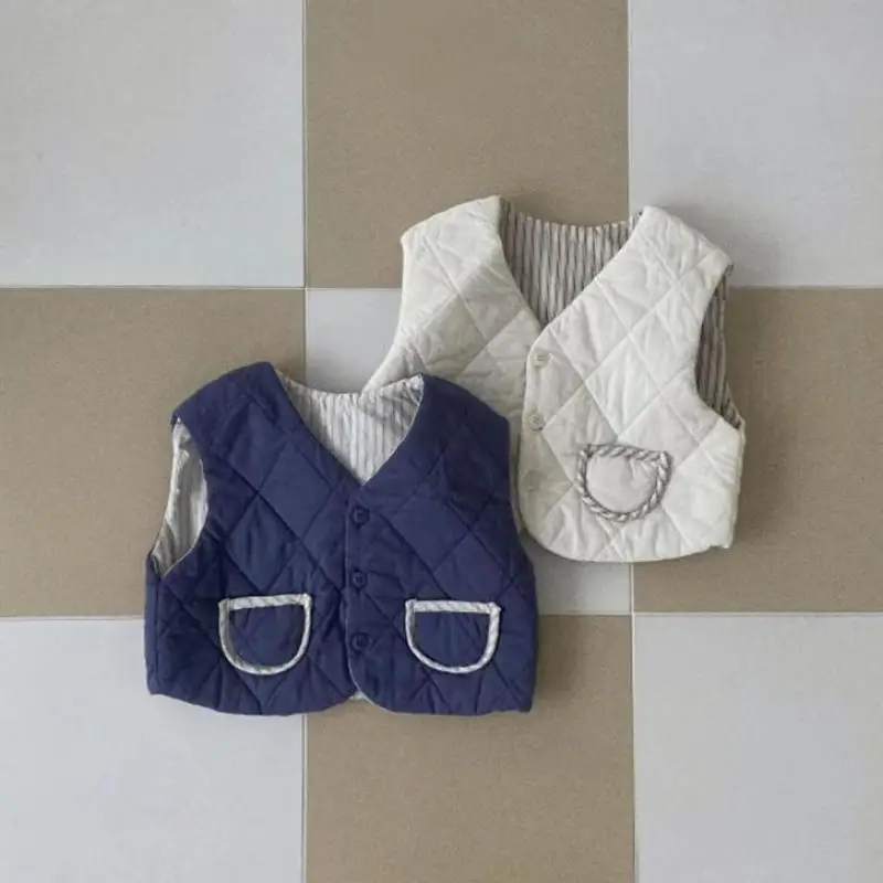 Infant V-neck Pockets Vest Baby Girl Sleeveless Cardigan Children's Double-sided Warm Simple Jacket Rhombic Lattice Waistcoats
Infant V-neck Pockets Vest Baby Girl Sleeveless Cardigan Children's Double-sided Warm Simple Jacket Rhombic Lattice Waistcoats