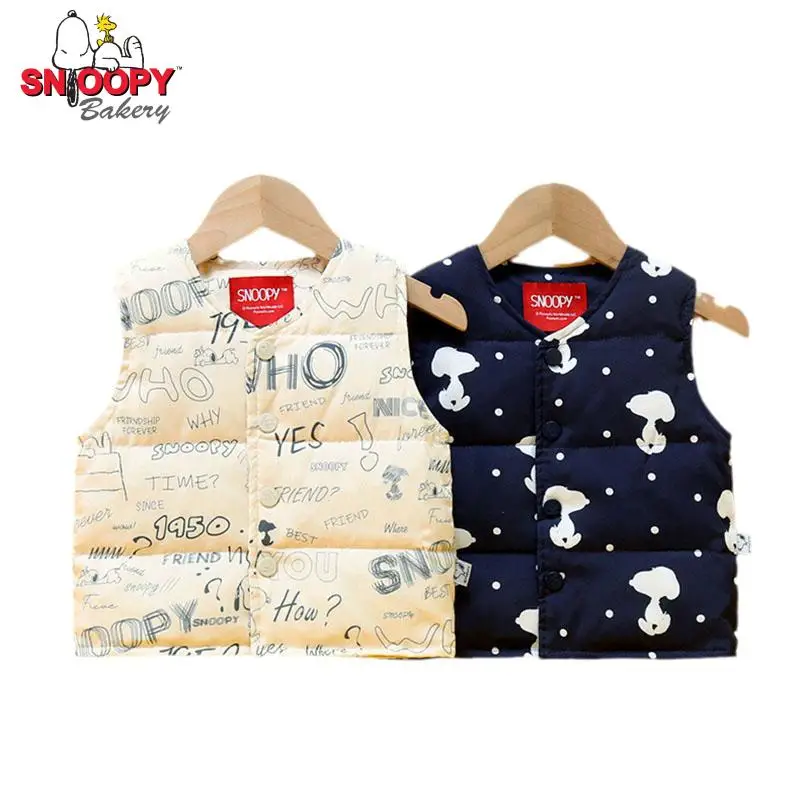 Anime Snoopy Children Vest New Autumn Winter Sleeveless V-Neck Warm Down Vest Casual Baby Velvet Warm Coat Children Clothing Top
Anime Snoopy Children Vest New Autumn Winter Sleeveless V-Neck Warm Down Vest Casual Baby Velvet Warm Coat Children Clothing Top