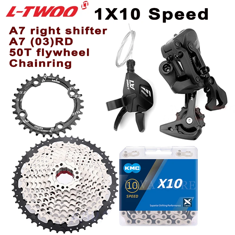 LTWOO A7 MTB 1X10S Shifter Lever Rear Derailleur X10 Chain SUNSHINE Cassttes 42/46/50T 104BCD Chainring Mountain bike Groupset
LTWOO A7 MTB 1X10S Shifter Lever Rear Derailleur X10 Chain SUNSHINE Cassttes 42/46/50T 104BCD Chainring Mountain bike Groupset