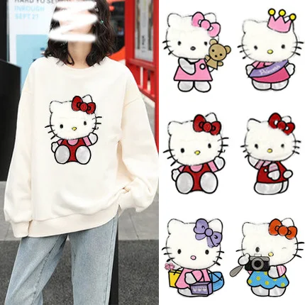 Sanrio Hellokitty Stickers Embroidered Cloth Stickers Cartoon Large Animation Post Clothes Accessories Decoration Sewing Pattern
Sanrio Hellokitty Stickers Embroidered Cloth Stickers Cartoon Large Animation Post Clothes Accessories Decoration Sewing Pattern