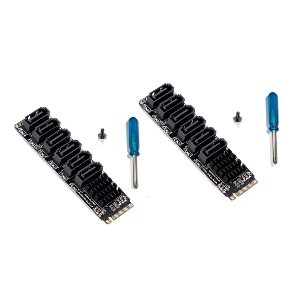 2Sets M.2 NVME to SATA3.0 M.2 MKEY PCI-E Riser Card PCIE to SATA 6Gpbsx6-Port Expansion Card ASM1166 Support PM Function
2Sets M.2 NVME to SATA3.0 M.2 MKEY PCI-E Riser Card PCIE to SATA 6Gpbsx6-Port Expansion Card ASM1166 Support PM Function