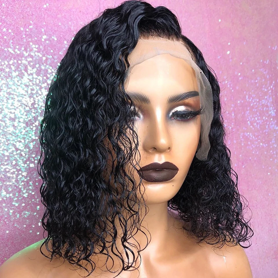 13x4 Wet And Wavy Lace Front Wig Pre Plucked 180% Natural Brazilian Remy Short Bob Wigs Human Hair Curly Women Transparent
13x4 Wet And Wavy Lace Front Wig Pre Plucked 180% Natural Brazilian Remy Short Bob Wigs Human Hair Curly Women Transparent