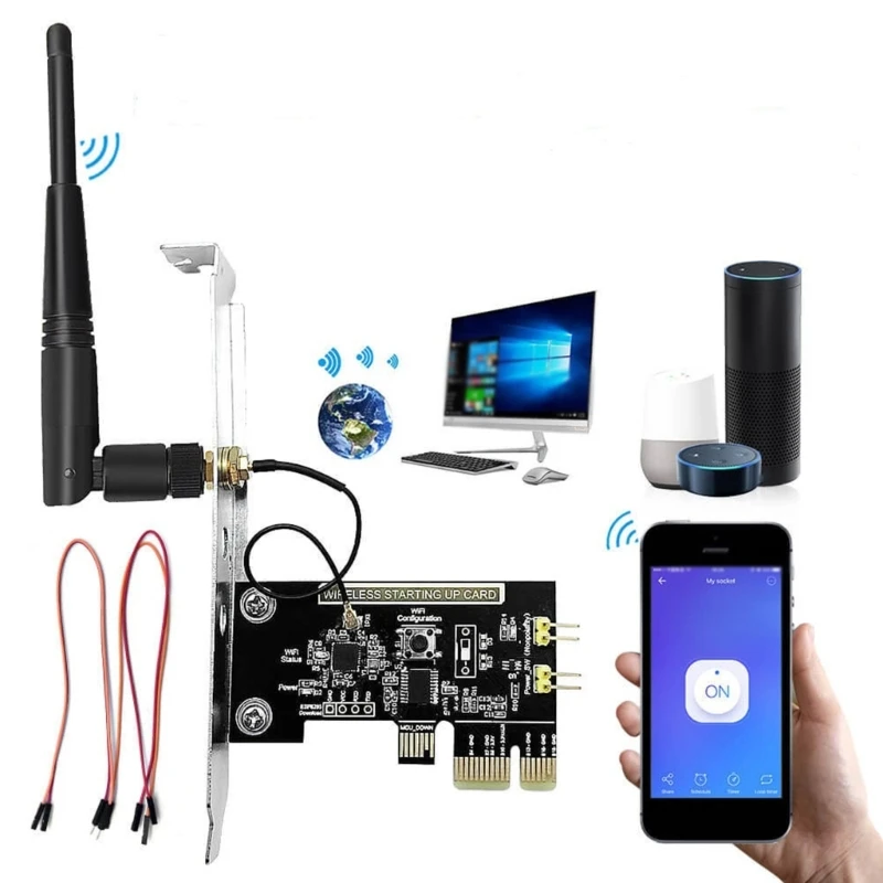 WiFi Smart-PC Remote Starting Up Card,Wireless Control Computer Restart Switches Timing Boot Equipment Support for Home
WiFi Smart-PC Remote Starting Up Card,Wireless Control Computer Restart Switches Timing Boot Equipment Support for Home