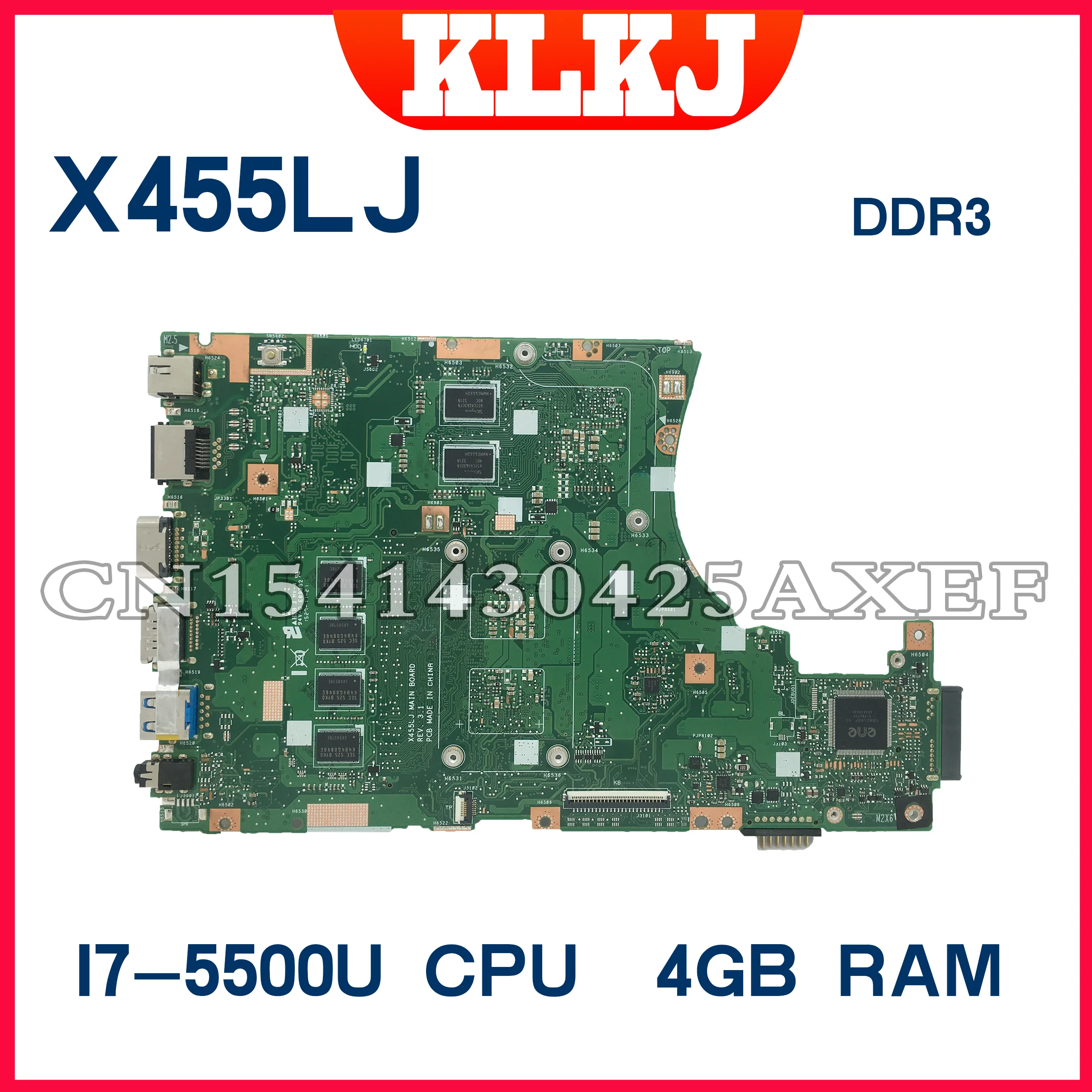 Dinzi X455LD Laptop Motherboard For ASUS X455LNB X455LJ Y483L W419L W409L Notebook Mainboard 4GB-RAM I7-5500U GT840M EDP/LVDS
Dinzi X455LD Laptop Motherboard For ASUS X455LNB X455LJ Y483L W419L W409L Notebook Mainboard 4GB-RAM I7-5500U GT840M EDP/LVDS