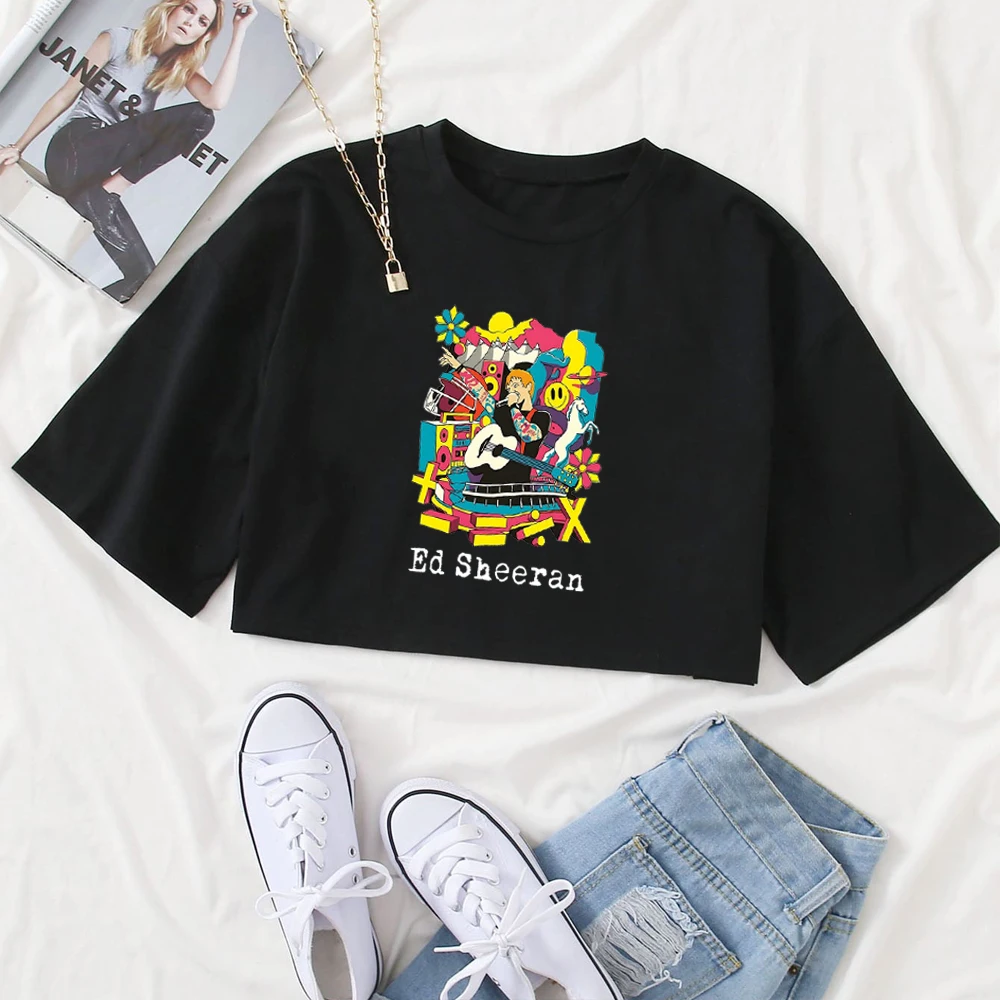 Рубашка Ed Sheeran World Tour 2024 топы с круглым вырезом и короткими рукавами подарок для