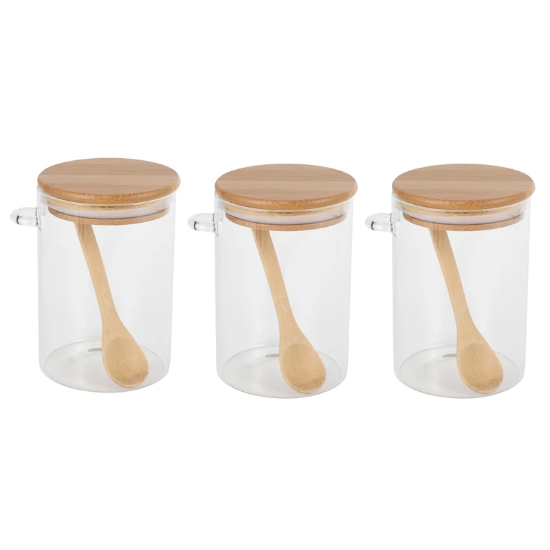 3X Food Storage Glass Jar Clear Sealed Canister Container With Lid And Spoon For Loose Tea Salt Sugar Coffee Bean
3X Food Storage Glass Jar Clear Sealed Canister Container With Lid And Spoon For Loose Tea Salt Sugar Coffee Bean