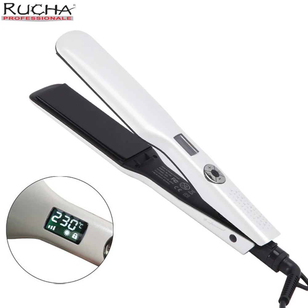 Professional Ceramics Flat Iron Hair Straightener LCD Display 480F Instant Heating Curling Iron Wide Plate Hair Styling Tool
Professional Ceramics Flat Iron Hair Straightener LCD Display 480F Instant Heating Curling Iron Wide Plate Hair Styling Tool