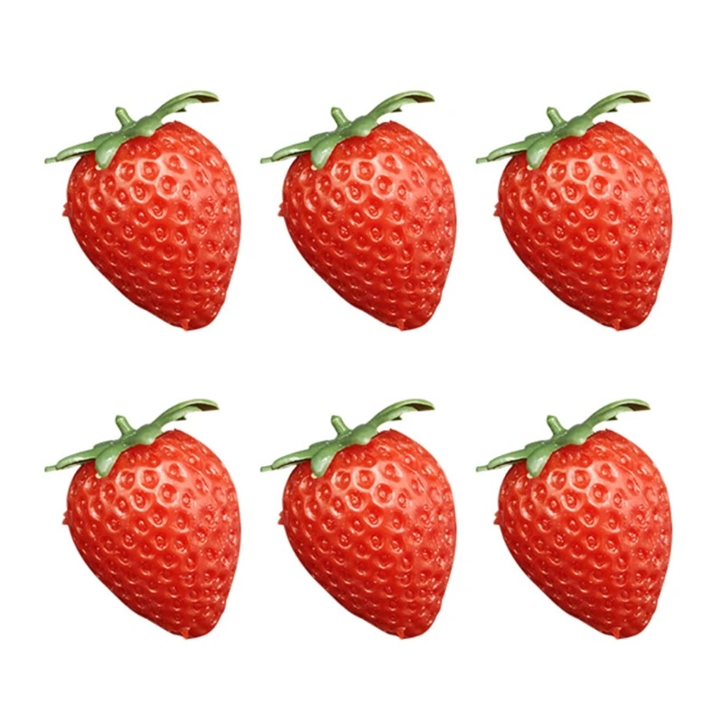 6pc Artificial Strawberry Lifelike Fruit Realistic Plastic Simulation Strawberry
6pc Artificial Strawberry Lifelike Fruit Realistic Plastic Simulation Strawberry