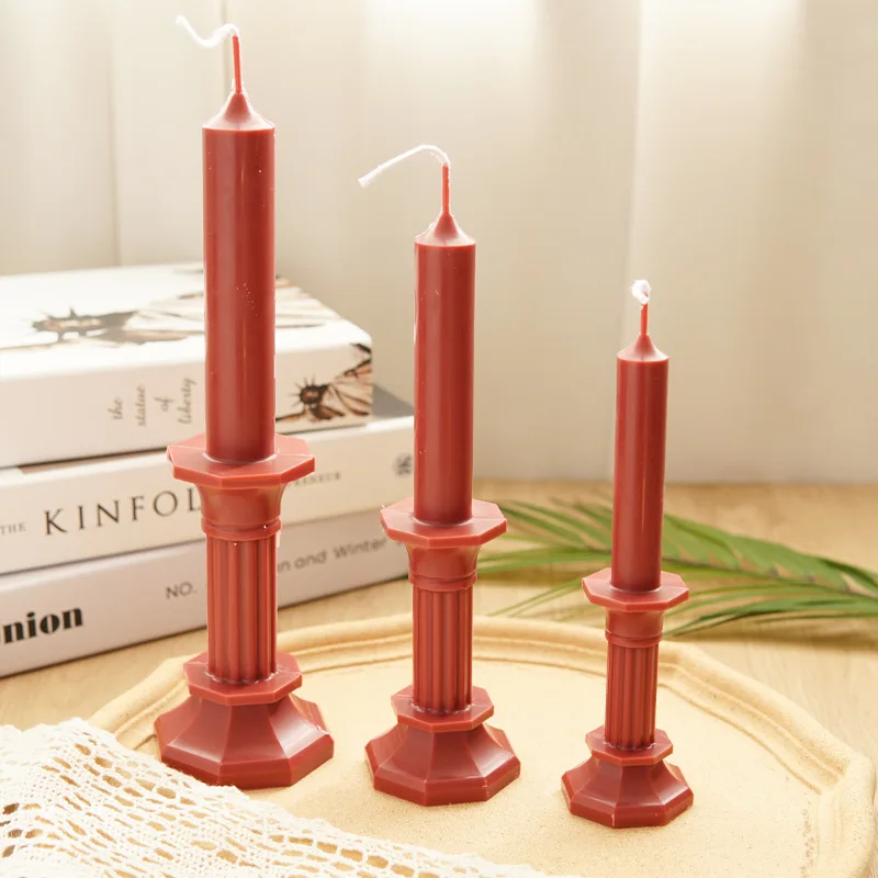 Candle making DIY candle plastic mold octagonal tower Candlestick shaped two-piece candle Acrylic PC mold 
Candle making DIY candle plastic mold octagonal tower Candlestick shaped two-piece candle Acrylic PC mold