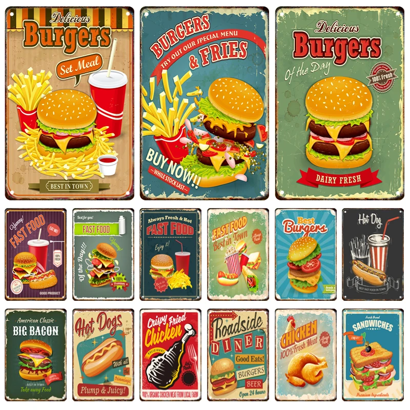 Burger Fries Metal Poster Signage Tin Painting Vintage Advertising Plaque Kitchen Restaurant Shop Modern Wall Art Decor Mural
Burger Fries Metal Poster Signage Tin Painting Vintage Advertising Plaque Kitchen Restaurant Shop Modern Wall Art Decor Mural