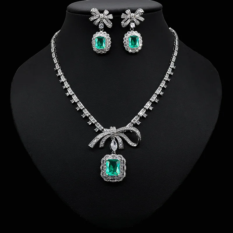 2023 New Fashion Luxury Jewelry Set for Women Cubic Zirconia CZ Stone Earrings Necklace Sets Arabic Bridal Wedding Party Jewelry
2023 New Fashion Luxury Jewelry Set for Women Cubic Zirconia CZ Stone Earrings Necklace Sets Arabic Bridal Wedding Party Jewelry