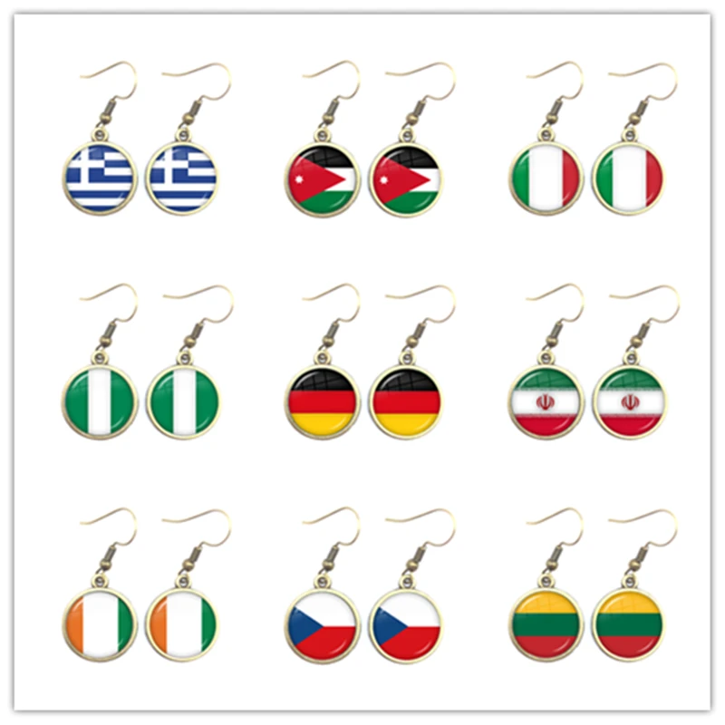 National Flag Drop Earrings Greece,Jordan,Italy,Nigeria,Germany,Iran,Czech Republic,Lithuania Jewelry For Women Girls Gift
National Flag Drop Earrings Greece,Jordan,Italy,Nigeria,Germany,Iran,Czech Republic,Lithuania Jewelry For Women Girls Gift