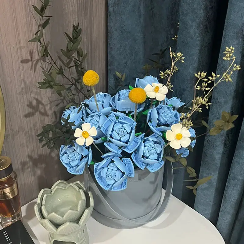 Flowers Rose Building Block Bouquet Small Particles Compatible with Legoes Assembled Flower Holiday Gift Rose Series Aldult
Flowers Rose Building Block Bouquet Small Particles Compatible with Legoes Assembled Flower Holiday Gift Rose Series Aldult