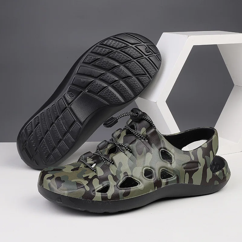 Hot Sale Fashion Camouflage Clogs Men Brathable Light Eva Sandals Men Outdoor Summer Beach Shoes Casual Men zuecos hombre 2022
Hot Sale Fashion Camouflage Clogs Men Brathable Light Eva Sandals Men Outdoor Summer Beach Shoes Casual Men zuecos hombre 2022