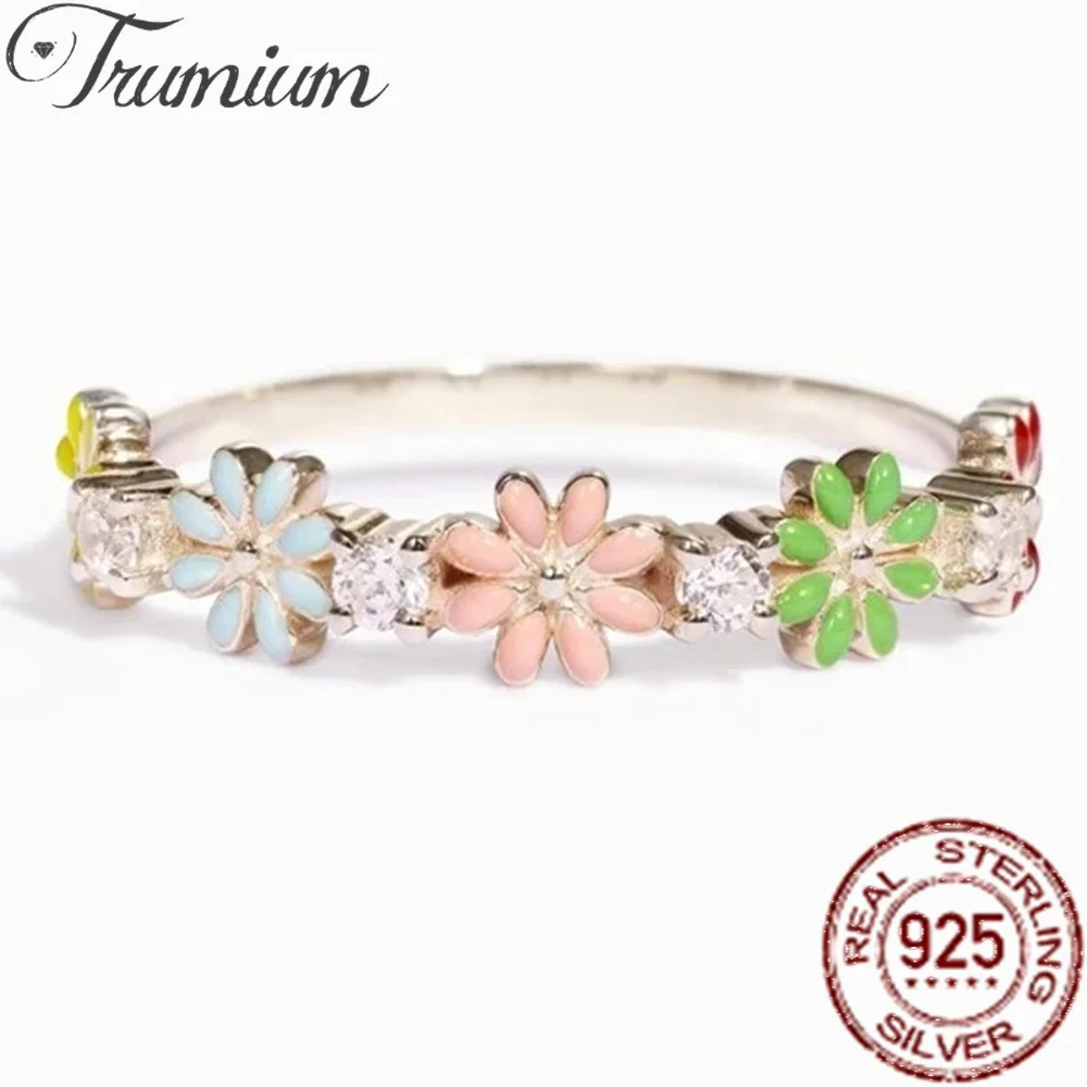 Trumium 925 Sterling Silver Colorful Daisy Rings For Women Exquisite Zircon Minimalist Statement Trendy Jewelry Wedding Bands
Trumium 925 Sterling Silver Colorful Daisy Rings For Women Exquisite Zircon Minimalist Statement Trendy Jewelry Wedding Bands