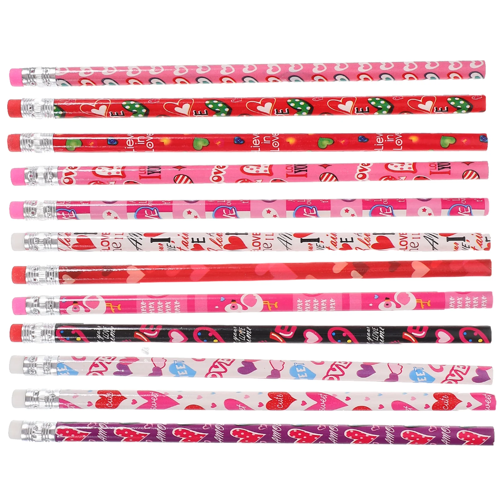 48 Pcs Valentine's Day Heart-pattern Pencils Drawing Wood Students Supply Portable Pupils Erasers Kids
48 Pcs Valentine's Day Heart-pattern Pencils Drawing Wood Students Supply Portable Pupils Erasers Kids