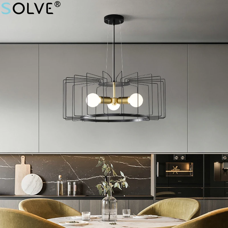 Nordic Retro Pendant Light Personality Black Iron Industrial Wind Chandelier Living Room Bedroom Dining Room Decorative Lamp E27
Nordic Retro Pendant Light Personality Black Iron Industrial Wind Chandelier Living Room Bedroom Dining Room Decorative Lamp E27