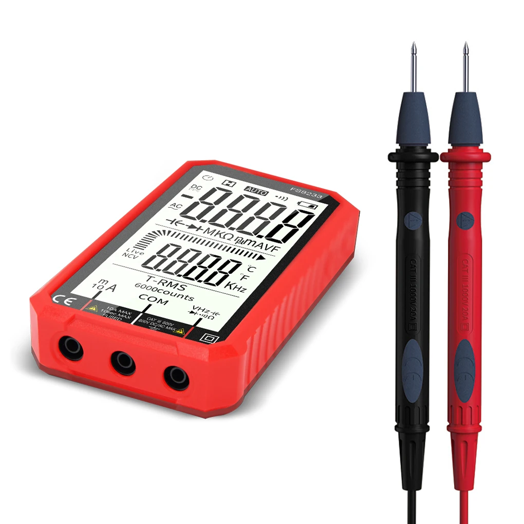 Digital Multimeter LCD Voltage Current Tester with Backlight Electric Handheld Circuit Volt Meters for Craftsman, Red
Digital Multimeter LCD Voltage Current Tester with Backlight Electric Handheld Circuit Volt Meters for Craftsman, Red