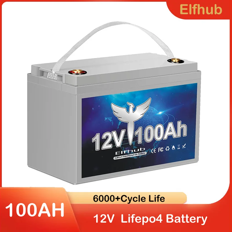 Elfhub 12V 100Ah LiFePO4 Battery Pack Built-in BMS Lithium Iron Phosphate Batteries Used for Golf Carts Energy Storage
Elfhub 12V 100Ah LiFePO4 Battery Pack Built-in BMS Lithium Iron Phosphate Batteries Used for Golf Carts Energy Storage