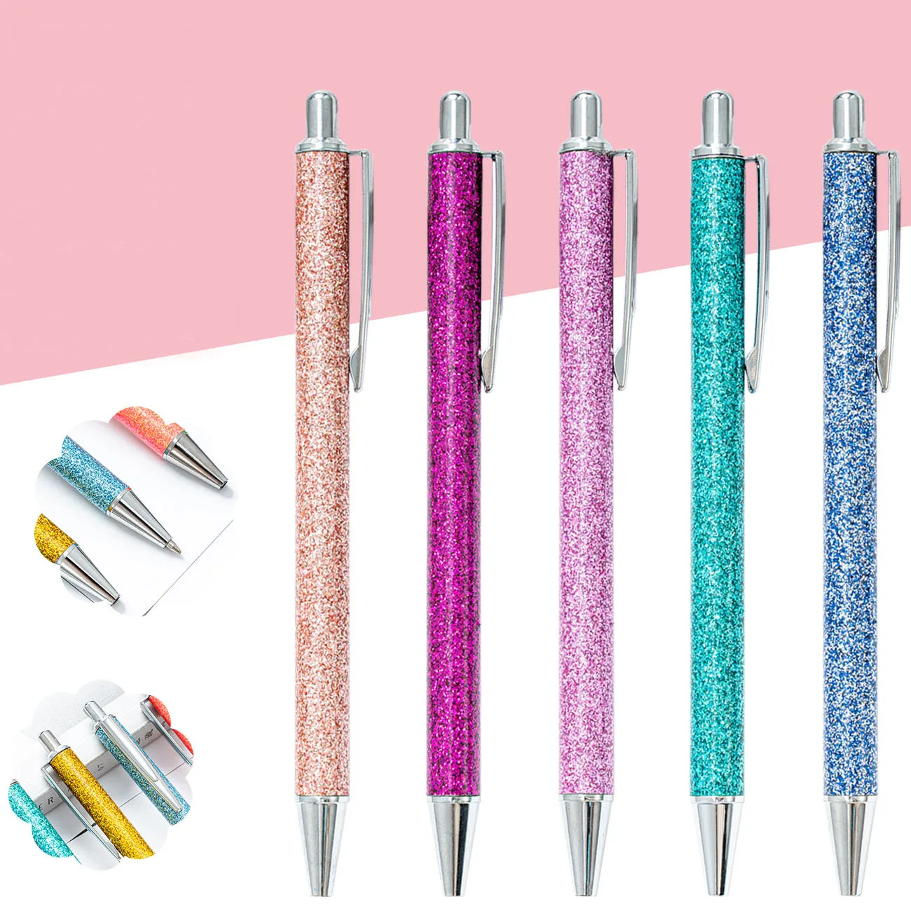 Metal Press Ballpoint Pens for Writing Sequin Students Teacher Gifts Office Supplies School Stationery Cute Ball Point Pen
Metal Press Ballpoint Pens for Writing Sequin Students Teacher Gifts Office Supplies School Stationery Cute Ball Point Pen