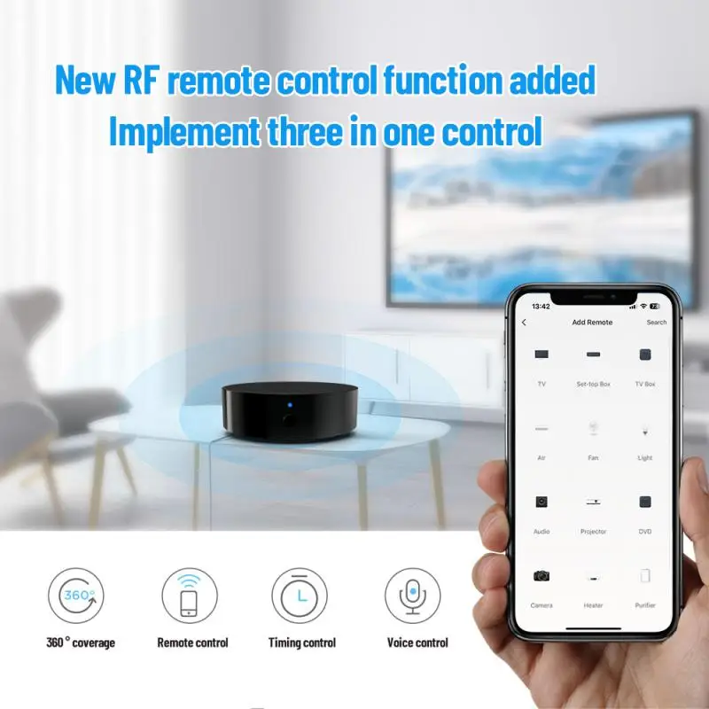 New Tuya WiFi IR Infrared RF Radio Remote Control Air Conditioner TV Universal Remote Controller For Smartlife Alexa Google Home
New Tuya WiFi IR Infrared RF Radio Remote Control Air Conditioner TV Universal Remote Controller For Smartlife Alexa Google Home