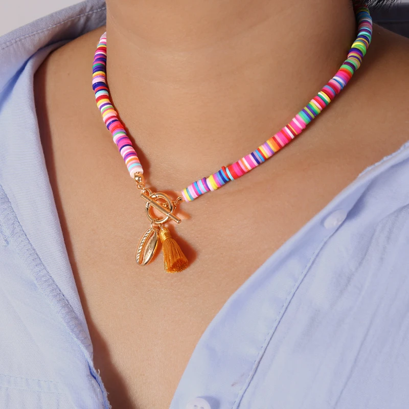 Bohemia Colorful Clay Choker Necklace For Women Girls Boho Rainbow Polymer Clay Beads Adjustable Collar Femme Jewelry Gifts
Bohemia Colorful Clay Choker Necklace For Women Girls Boho Rainbow Polymer Clay Beads Adjustable Collar Femme Jewelry Gifts