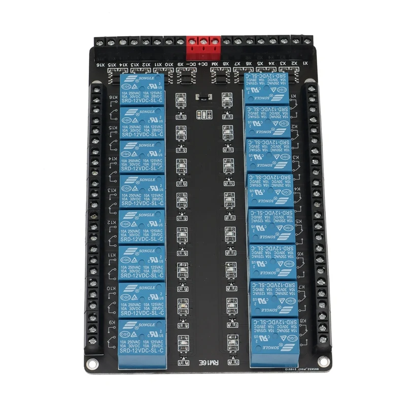 16-Way Relay Control Module/Isolated Expansion Module/High/Low Level Trigger/5V/12V/24V 
16-Way Relay Control Module/Isolated Expansion Module/High/Low Level Trigger/5V/12V/24V