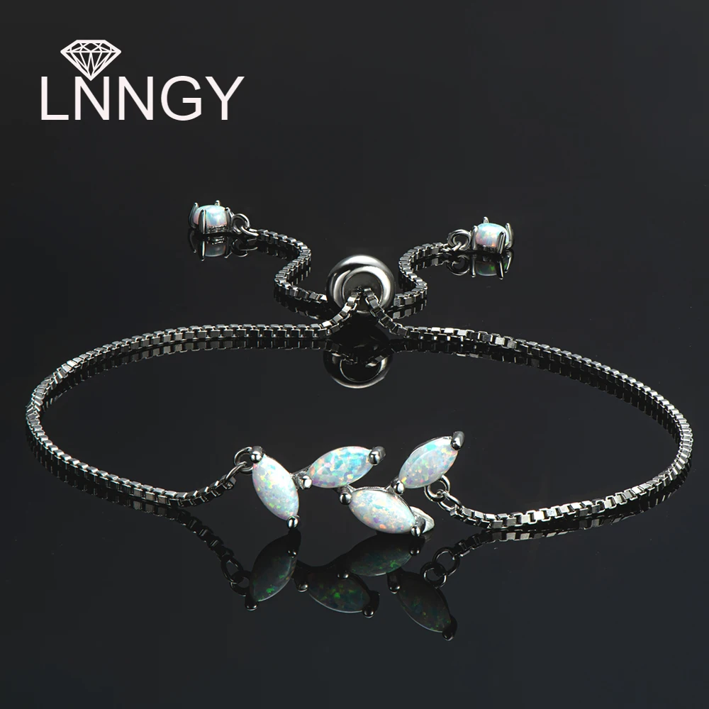 Lnngy 925 Sterling Silver Chain Bracelet Marquise Cut 3*6mm Opal Adjustable Bracelets For Women Ladies Delicate Daily Jewelry
Lnngy 925 Sterling Silver Chain Bracelet Marquise Cut 3*6mm Opal Adjustable Bracelets For Women Ladies Delicate Daily Jewelry