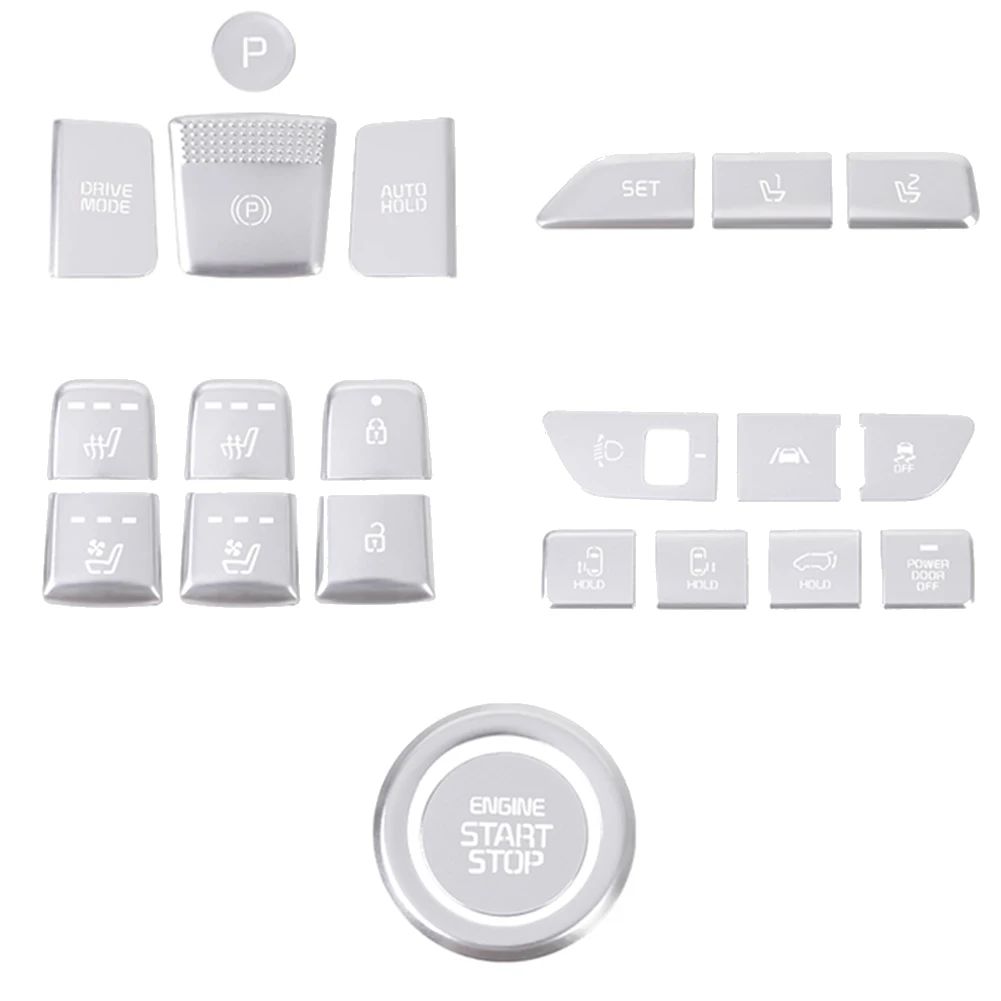 22Pcs Car Central Control Start Gear Seat Button Sticker Cover Trim for KIA Carnival 4 KA4 2020 2021 2022 Silver
22Pcs Car Central Control Start Gear Seat Button Sticker Cover Trim for KIA Carnival 4 KA4 2020 2021 2022 Silver