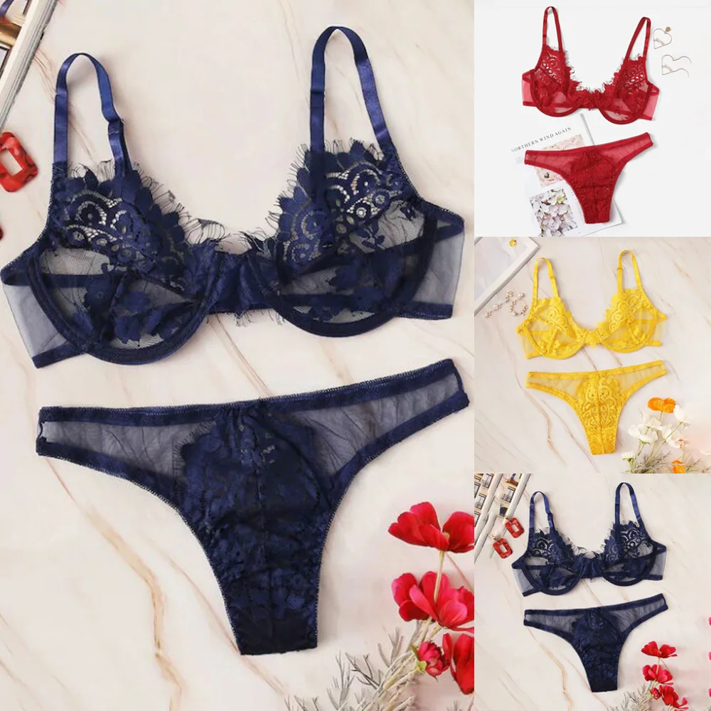 Multi-style Lace Bra Set Women Floral Transparent Lace Bra Panty Lingerie Set Fashion Sexy Underwear
Multi-style Lace Bra Set Women Floral Transparent Lace Bra Panty Lingerie Set Fashion Sexy Underwear