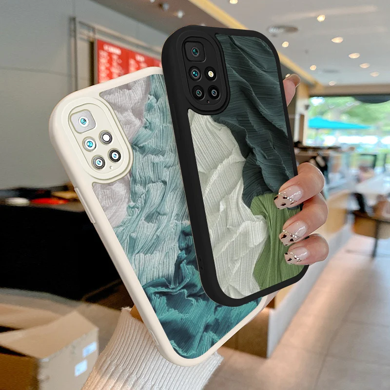 For Xiaomi Redmi 10 4G India Prime 2021 10C 9 Prime Sport 9i 9A T 9C NFC 10A Note 11Poco C31 M2 Case Green Pleated Oil Painting
For Xiaomi Redmi 10 4G India Prime 2021 10C 9 Prime Sport 9i 9A T 9C NFC 10A Note 11Poco C31 M2 Case Green Pleated Oil Painting