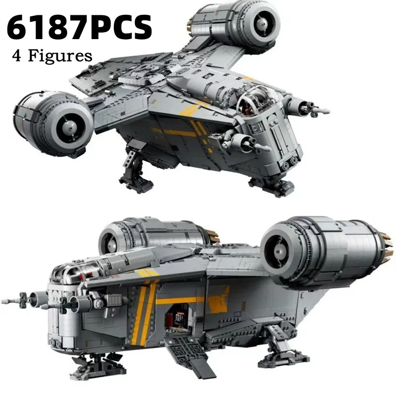 6187Pcs The Razor Crest Building Blocks Model Compatible 75331 75292 1023PCS Spacecraft Bricks Toys for Boys Birthday Gifts
6187Pcs The Razor Crest Building Blocks Model Compatible 75331 75292 1023PCS Spacecraft Bricks Toys for Boys Birthday Gifts