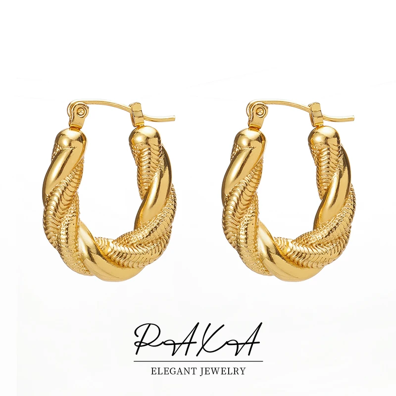 PAXA Vintage Geometric Twisted Stainless Steel Drop Earrings for Women Fashion Statement Earring Waterproof Charm Jewelry Gifts
PAXA Vintage Geometric Twisted Stainless Steel Drop Earrings for Women Fashion Statement Earring Waterproof Charm Jewelry Gifts