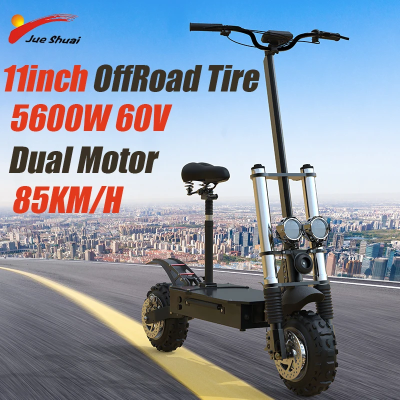 60V 5600W Dual Motor Electric Scooter for Adults 80KM/H Max Speed E Scooter 100 KM Max Mileage Trotinette Électrique with Seat
60V 5600W Dual Motor Electric Scooter for Adults 80KM/H Max Speed E Scooter 100 KM Max Mileage Trotinette Électrique with Seat