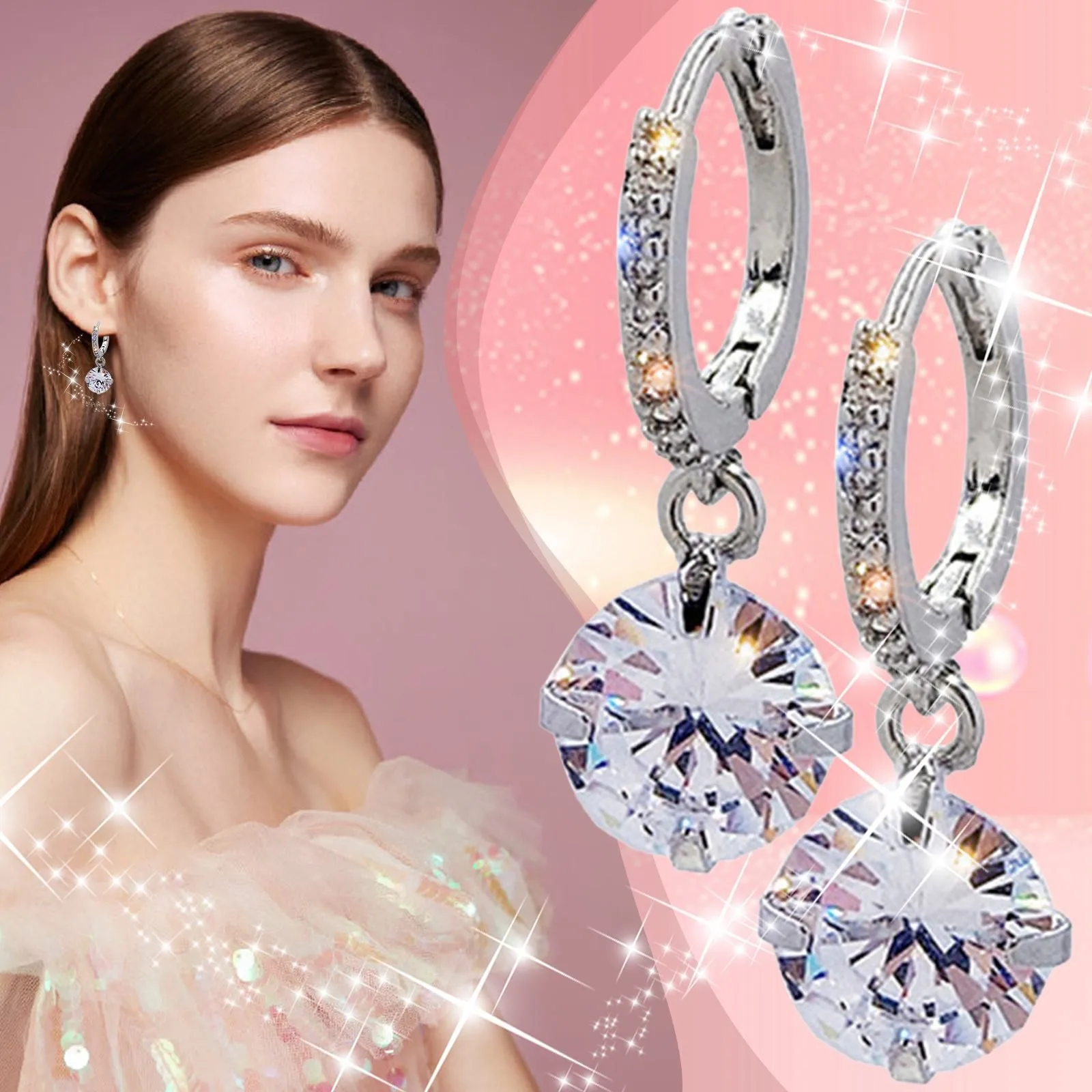 High End Fashion Micro Encrusted Zircon Earrings Temperament Net Red Simple And Versatile Heart Statement Earrings for Women 
High End Fashion Micro Encrusted Zircon Earrings Temperament Net Red Simple And Versatile Heart Statement Earrings for Women