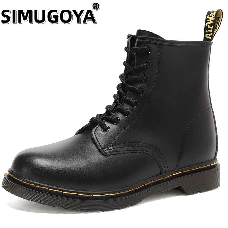 SIMUGOYA Autumn Winter Leather Couple Boots Casual Men's Shoes Fashion Women's Shoes Martin Boots Platform Plus Size Lover Boots 
SIMUGOYA Autumn Winter Leather Couple Boots Casual Men's Shoes Fashion Women's Shoes Martin Boots Platform Plus Size Lover Boots