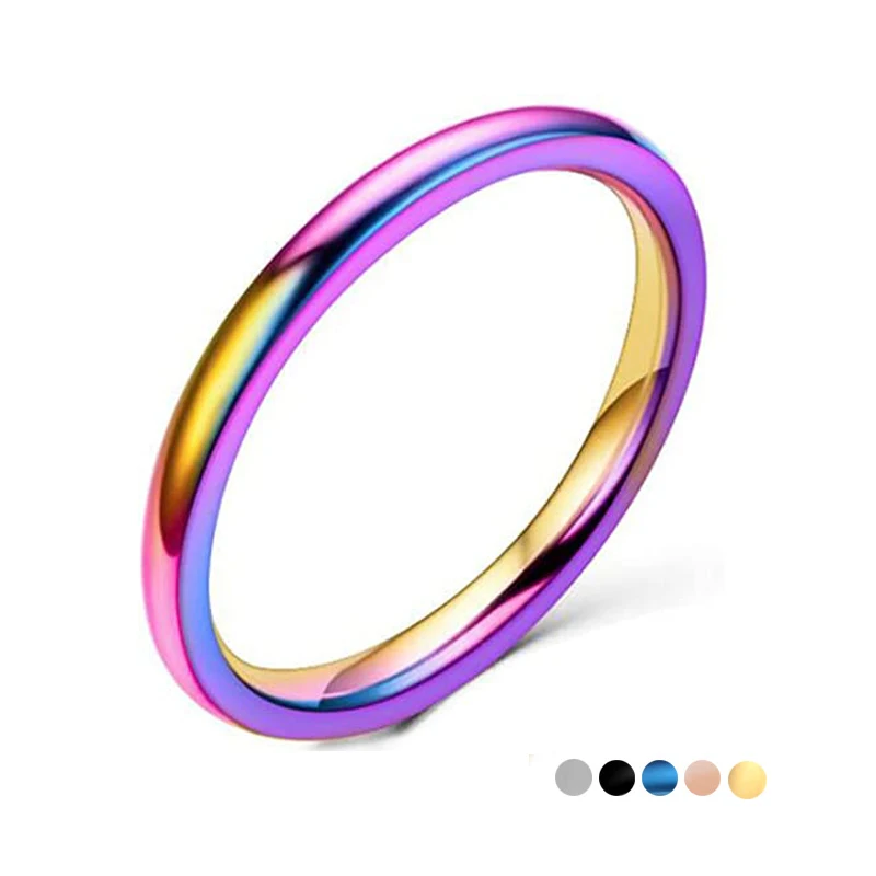 Fashion 2mm Thin Stainless Steel Ring for Women Men High Polished Wedding Engagement Promise Rings Trendy Female Stackable Ring
Fashion 2mm Thin Stainless Steel Ring for Women Men High Polished Wedding Engagement Promise Rings Trendy Female Stackable Ring