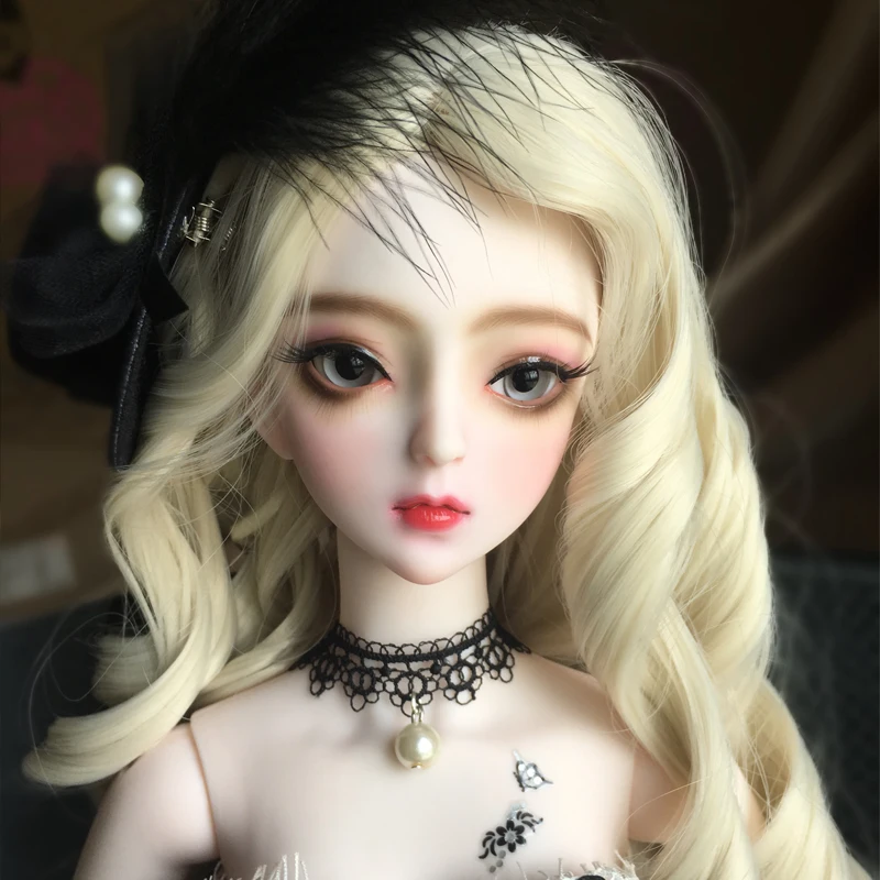 1/3 BJD Doll 62cm Height Girl Body with Black Dress Blond Hair Wig Eyeballs Gift Kids Toys
1/3 BJD Doll 62cm Height Girl Body with Black Dress Blond Hair Wig Eyeballs Gift Kids Toys
