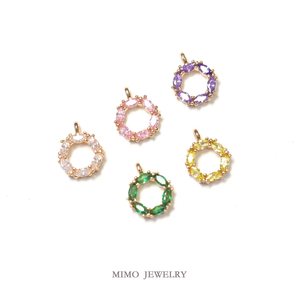 MIMO JEWELRY Copper plated real gold micro-set colorful horse eye zircon round ring round pendant DIY handmade accessories
MIMO JEWELRY Copper plated real gold micro-set colorful horse eye zircon round ring round pendant DIY handmade accessories