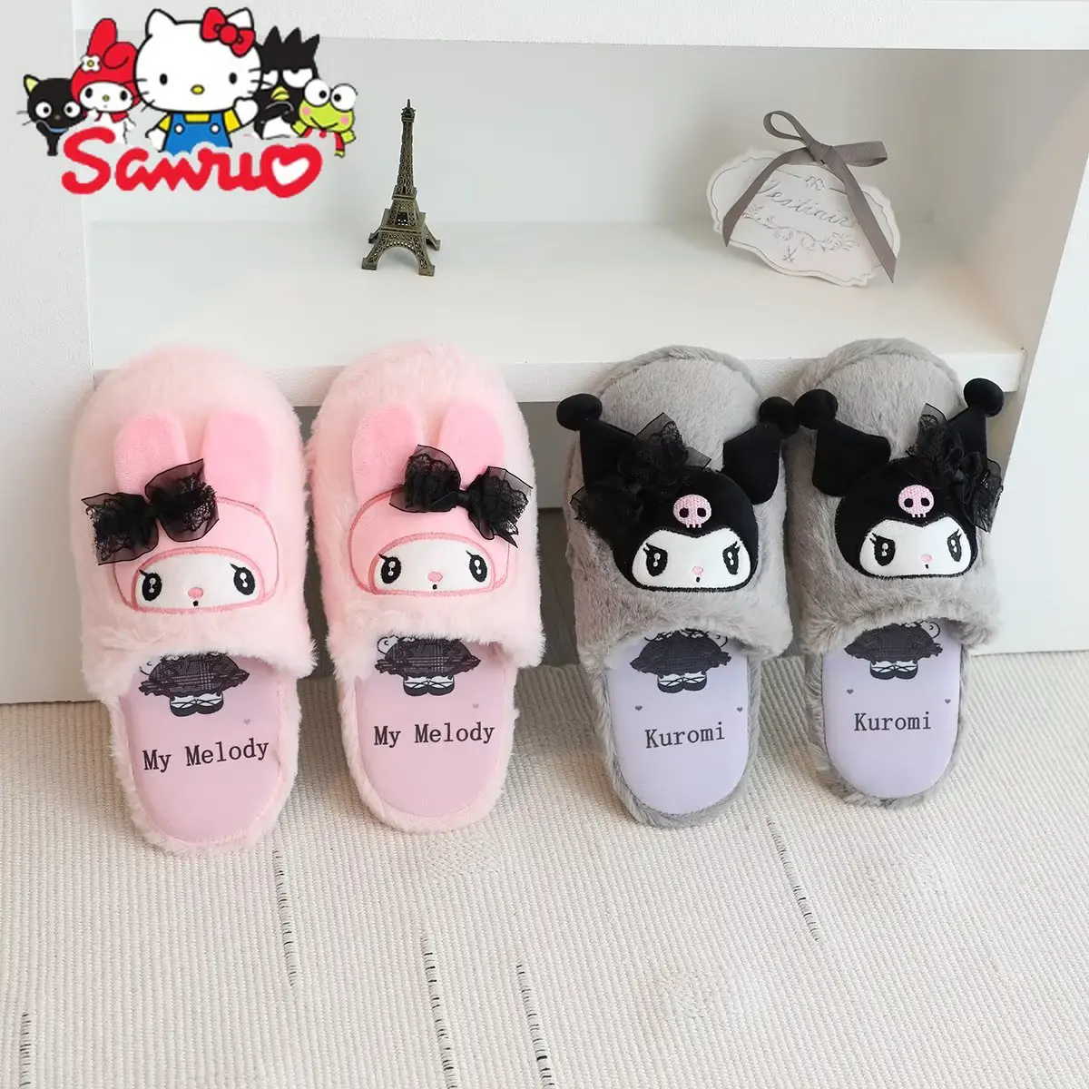 Sanrio Melody Kuromi Hello Kitty Cinnamoroll Pochacco Plush Cotton Slipper Indoor Non-slip Winter Shoes Warm Platform Home Shoes
Sanrio Melody Kuromi Hello Kitty Cinnamoroll Pochacco Plush Cotton Slipper Indoor Non-slip Winter Shoes Warm Platform Home Shoes