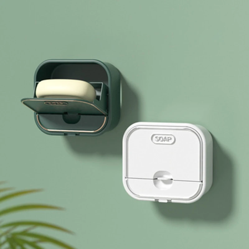Wall Mounted Punch-free Soap Box With Lid Holder Container Drain Soap Dishes Bathroom Accessories Self Adhesive Storage Case
Wall Mounted Punch-free Soap Box With Lid Holder Container Drain Soap Dishes Bathroom Accessories Self Adhesive Storage Case