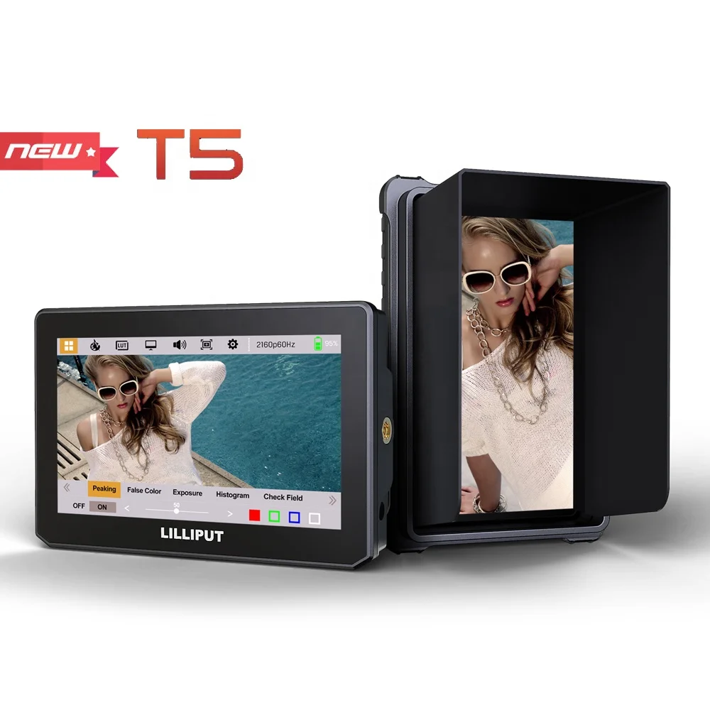 LILLIPUT T5 5 inch Touch IPS Full HD 1920x1200 4K HDMI 60Hz On-camera Video Field Monitor for BMPCC 6K R5 A73 DSLR Camera
LILLIPUT T5 5 inch Touch IPS Full HD 1920x1200 4K HDMI 60Hz On-camera Video Field Monitor for BMPCC 6K R5 A73 DSLR Camera