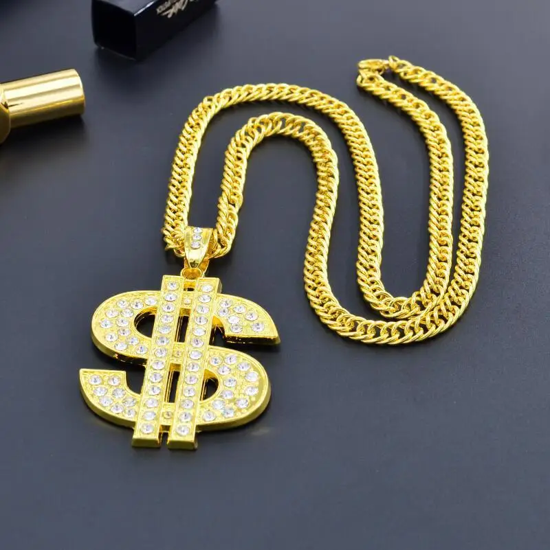 Fashion And Elegant Gold Dollar Pendant Necklace, Suitable For Men and Women Rap Hip-Hop Punk Music Banquet Personalized Jewelry
Fashion And Elegant Gold Dollar Pendant Necklace, Suitable For Men and Women Rap Hip-Hop Punk Music Banquet Personalized Jewelry