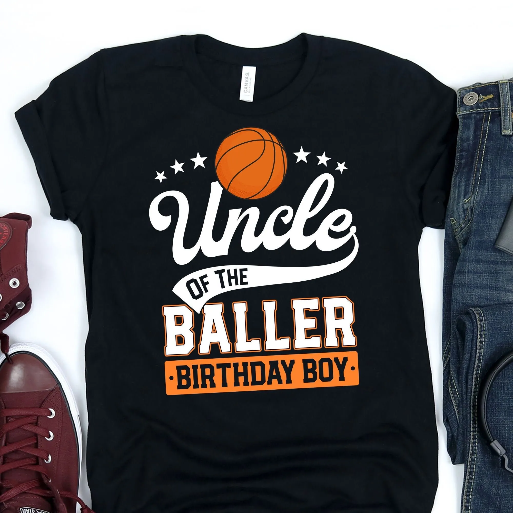 Футболка для мальчика на день рождения Uncle Of The Baller баскетбольная семейная